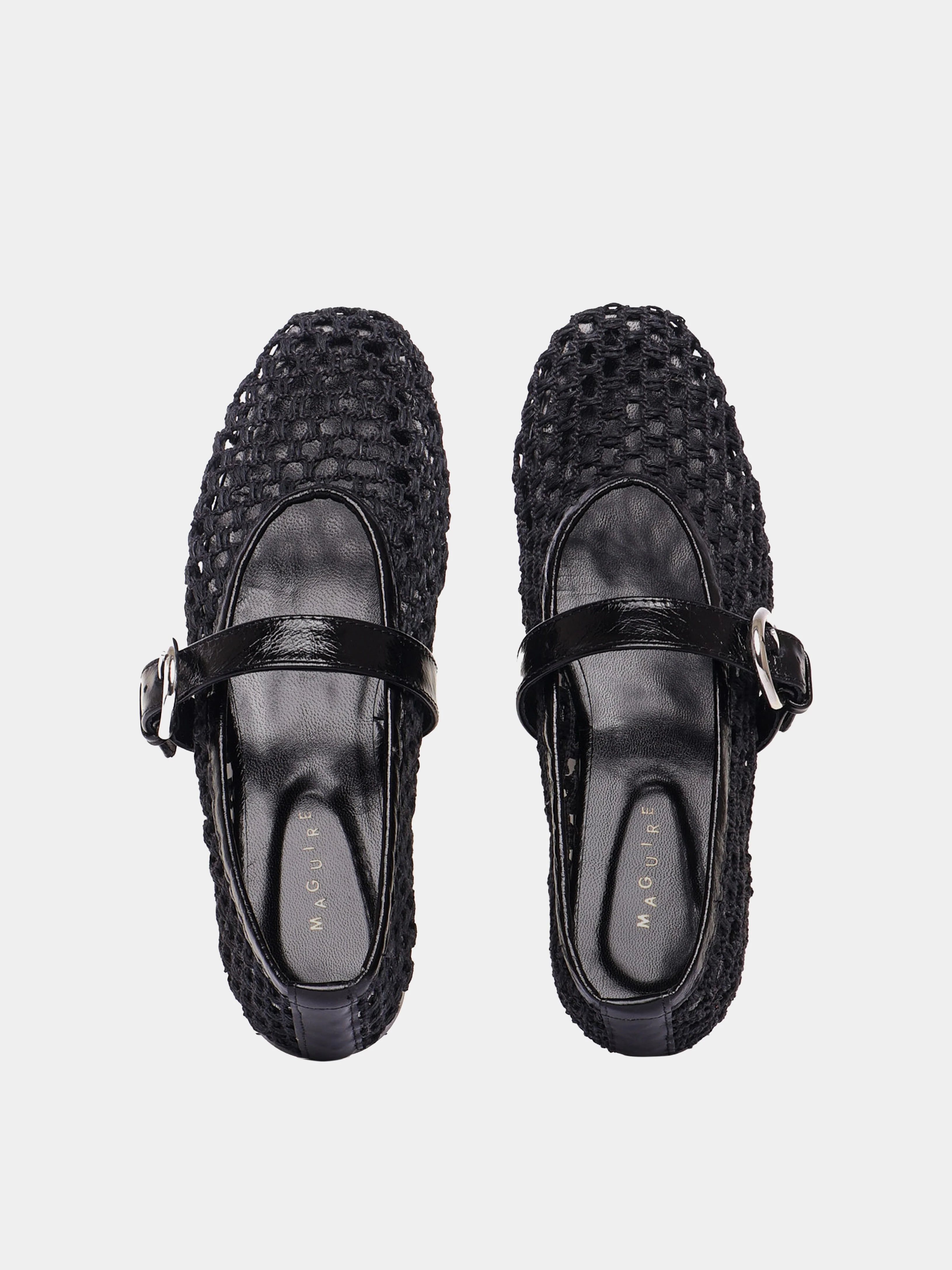 Aveiro Black Woven Ballerina - Image 5