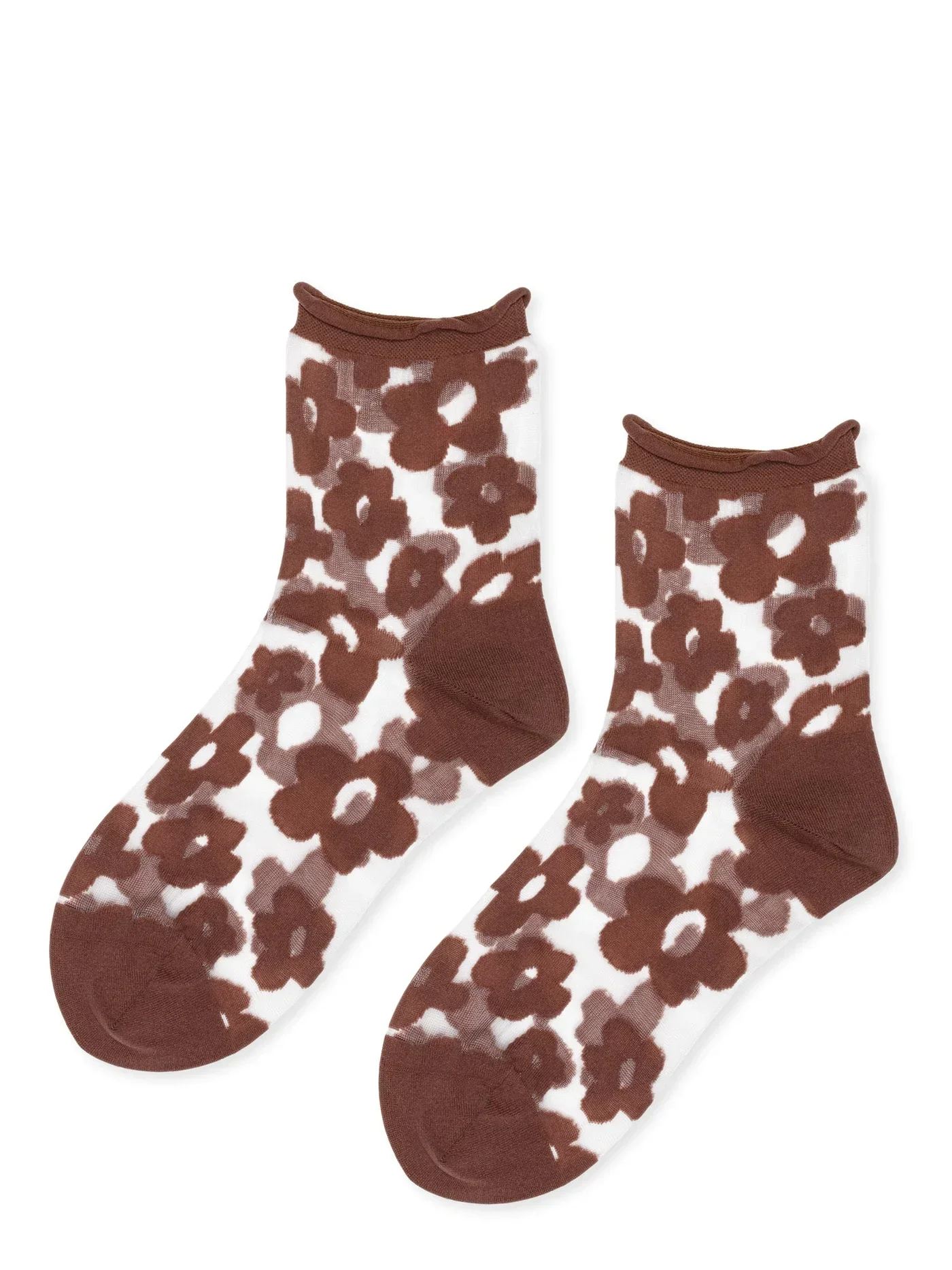Pop Sheer Short Crew Mocha