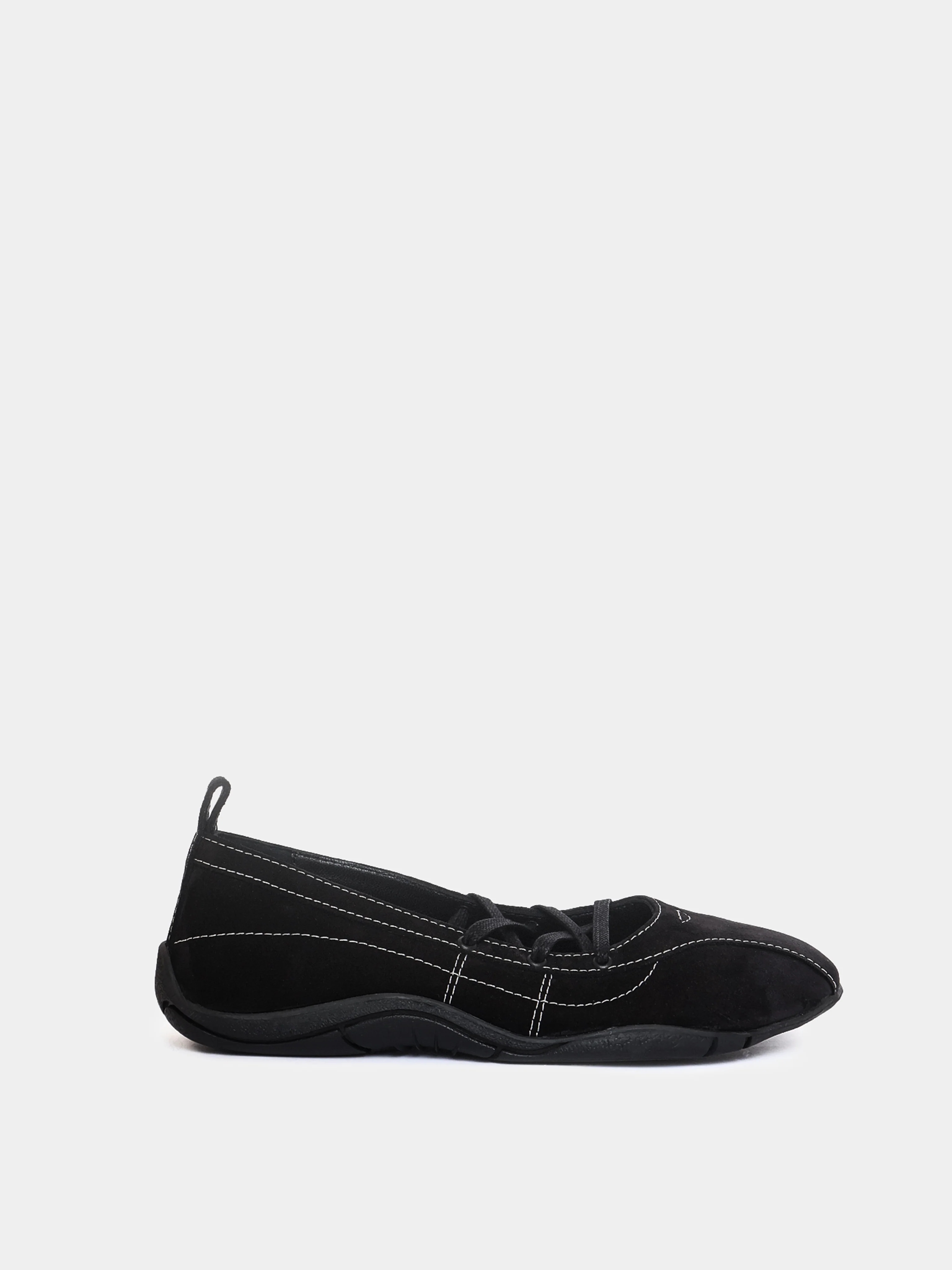 Zava Black Suede Ballerina