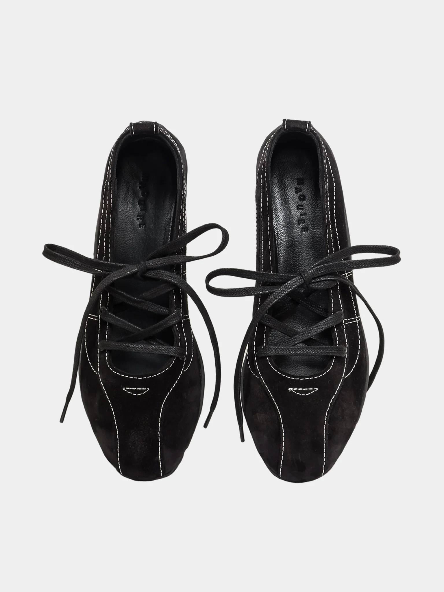 Zava Black Suede Ballerina - Image 3