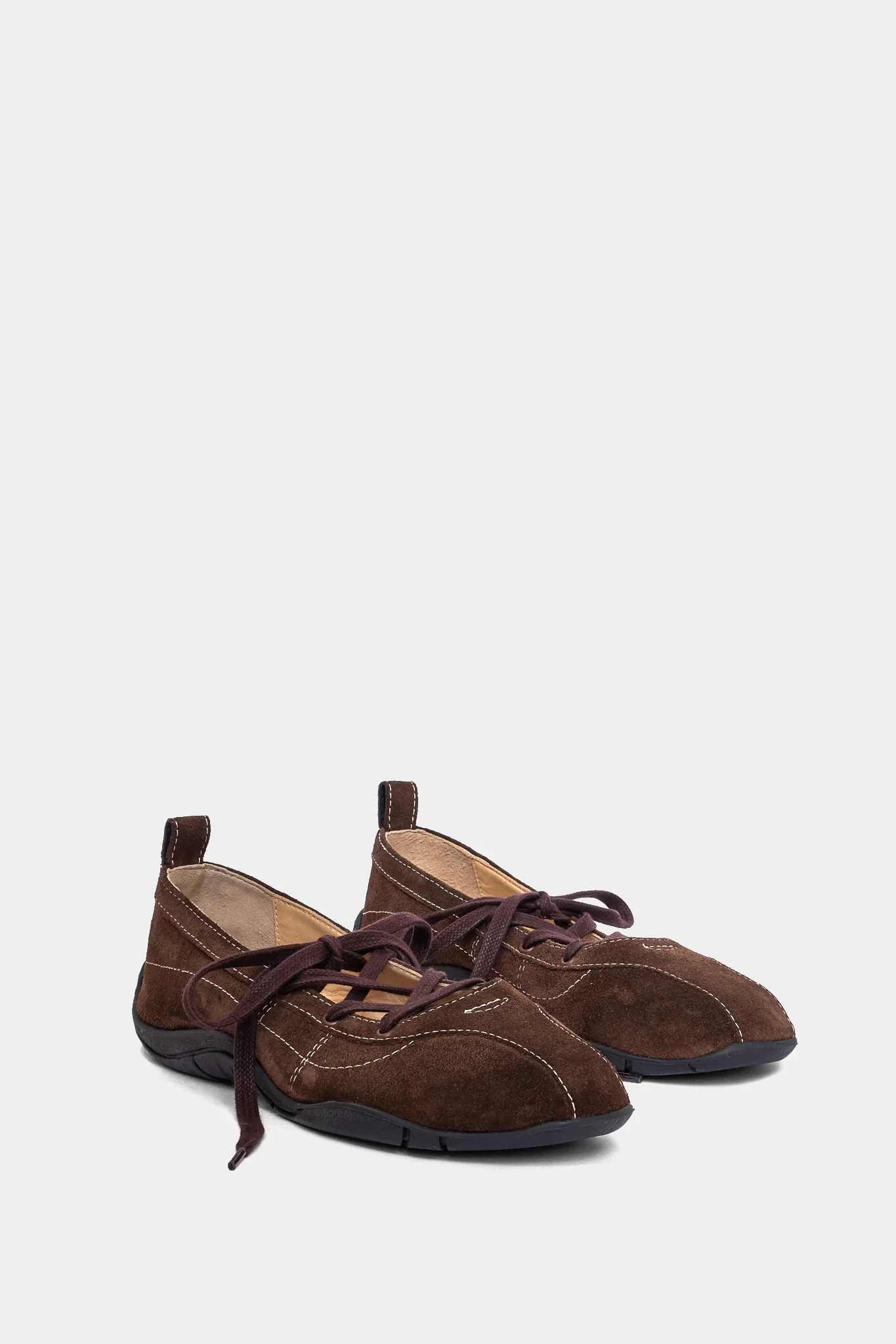 Zava Brown Suede Ballerina - Image 6